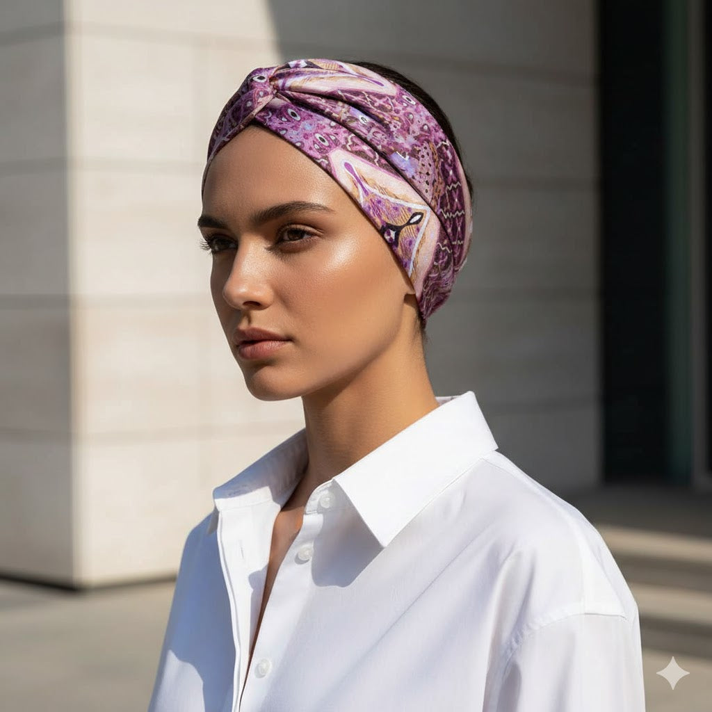 NEYTIRI: Bandana κορδέλα μαλλιών, με argyle damask pattern