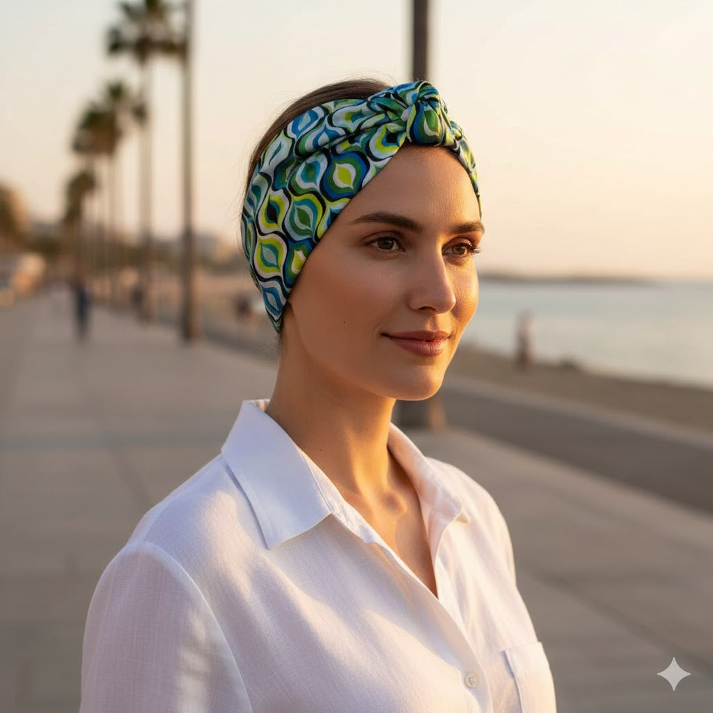 OPAL: Bandana κορδέλα μαλλιών, με ogee pattern
