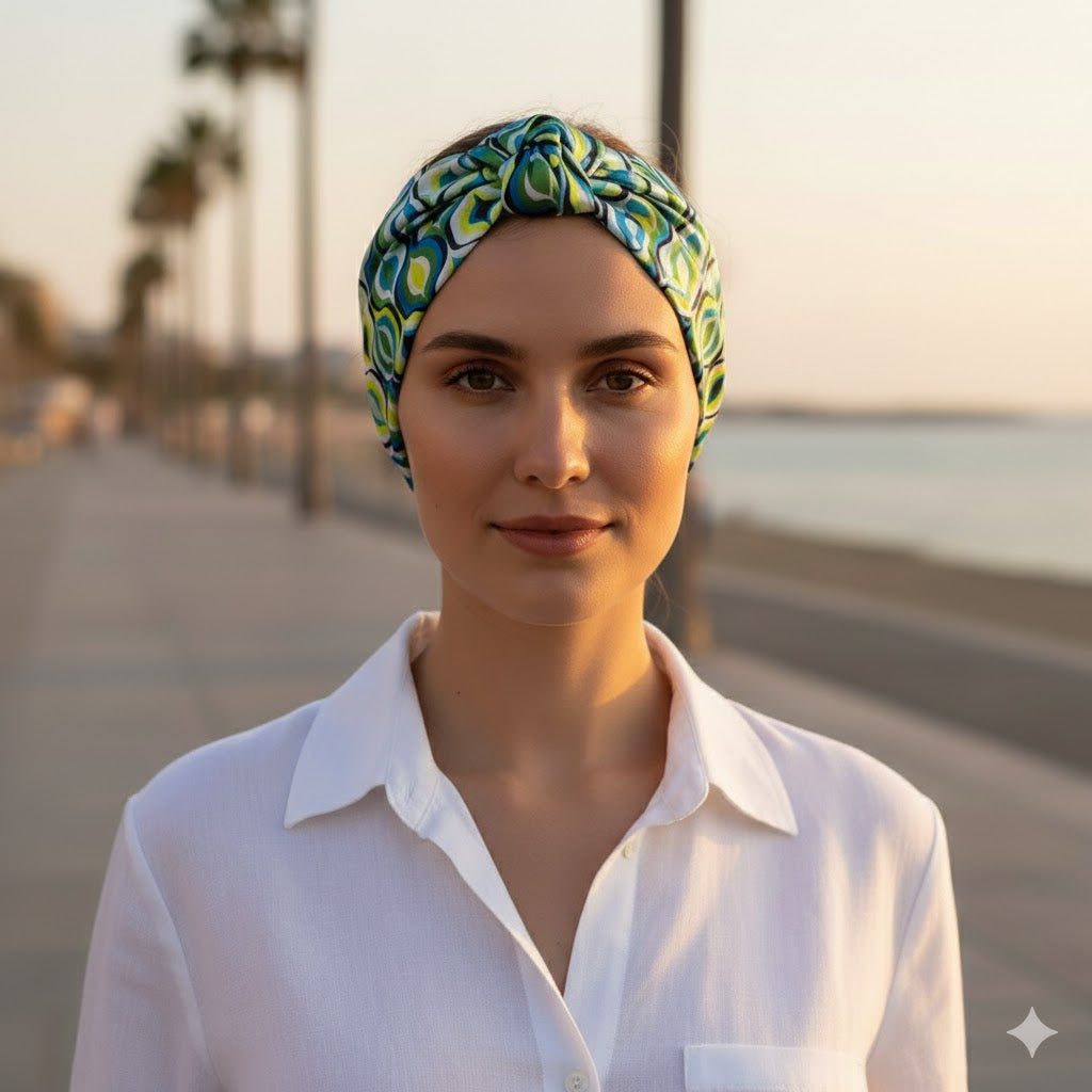 OPAL: Bandana κορδέλα μαλλιών, με ogee pattern