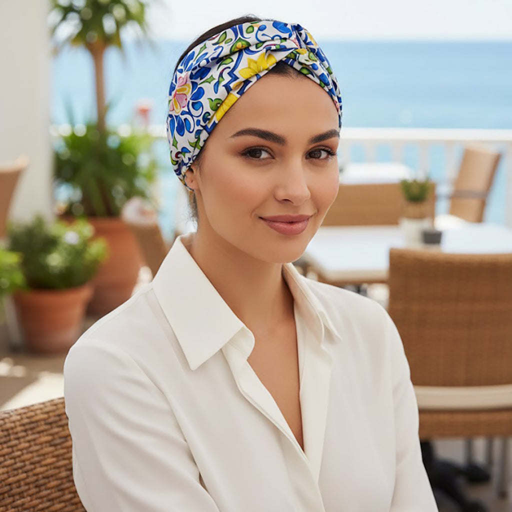 SORENTO: Bandana κορδέλα μαλλιών, με Patern vitange μεσογειακά αραβικά σχέδια