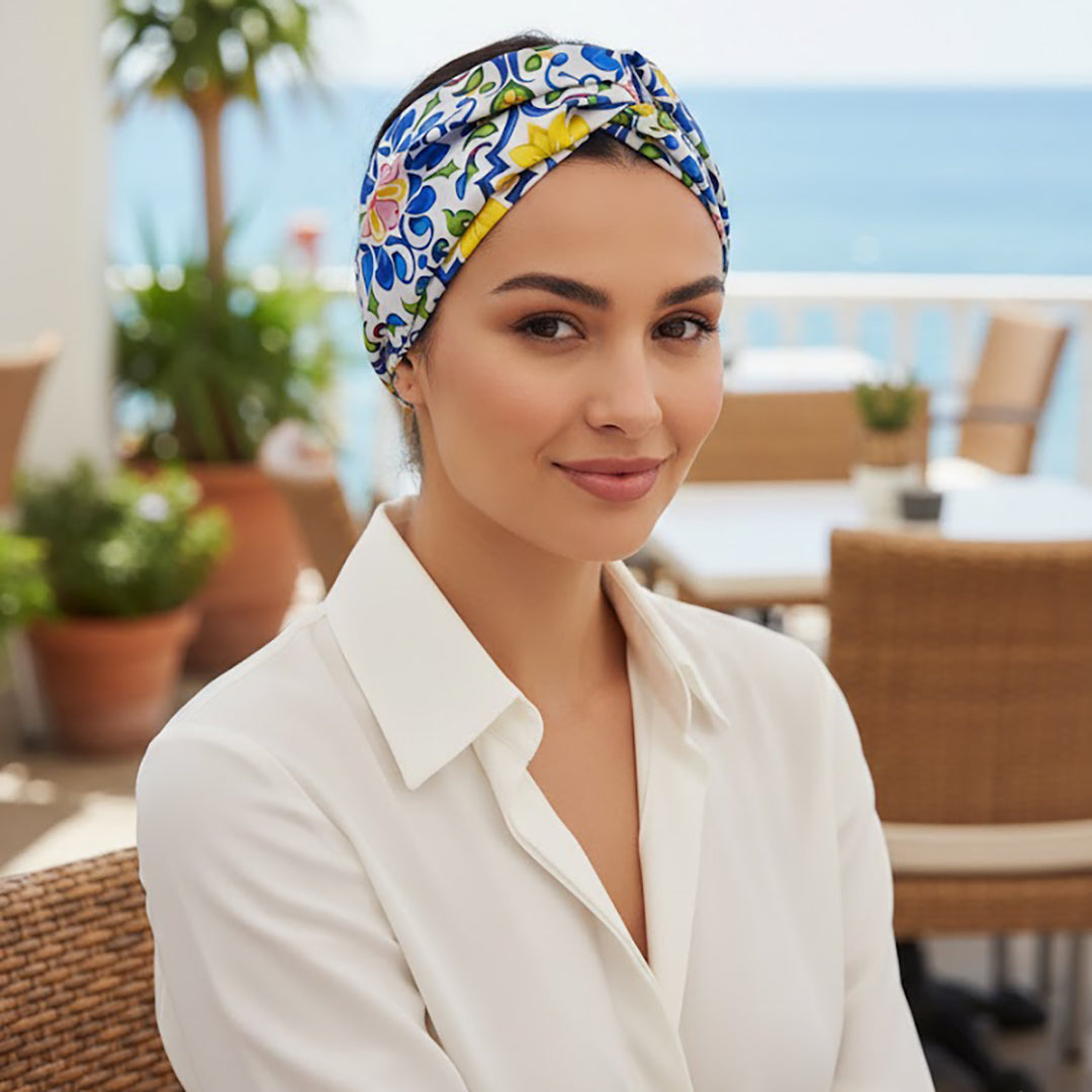 SORENTO: Bandana κορδέλα μαλλιών, με Patern vitange μεσογειακά αραβικά σχέδια