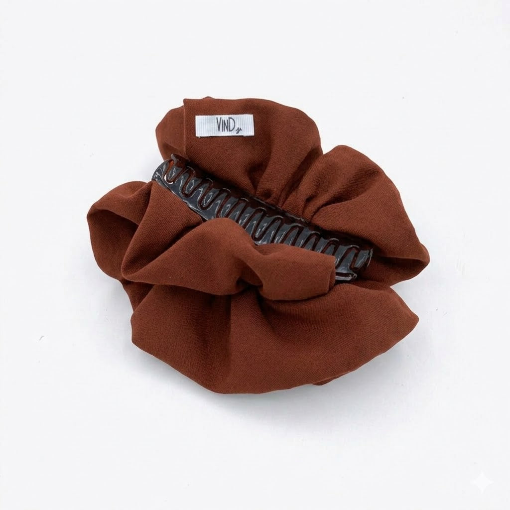 TERRACOTTA:  Klammer, σατέν στολισμα, με μονόχρωμο premium modal ύφασμα
